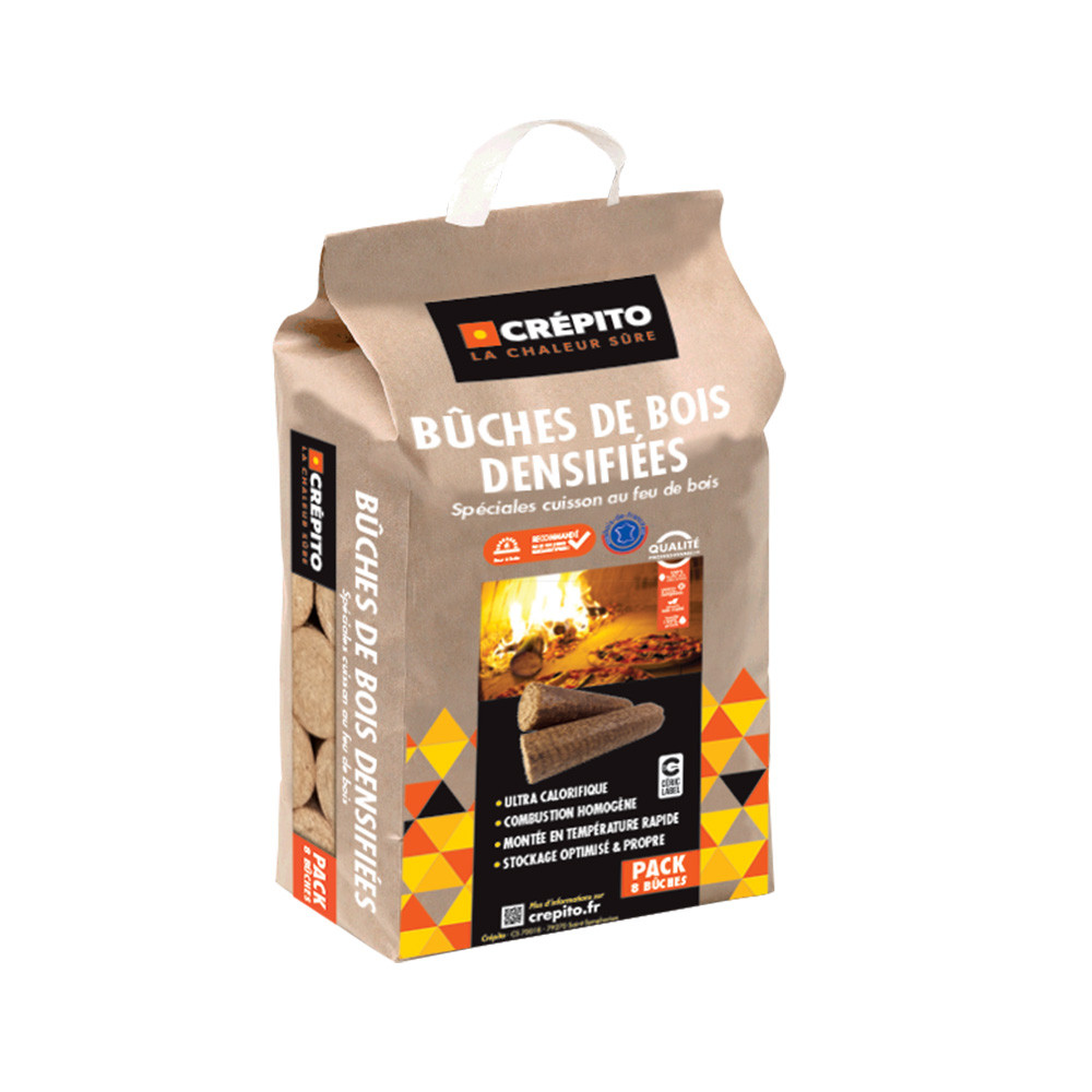 Sac bûches densifiées spéciales cuisson feu de bois