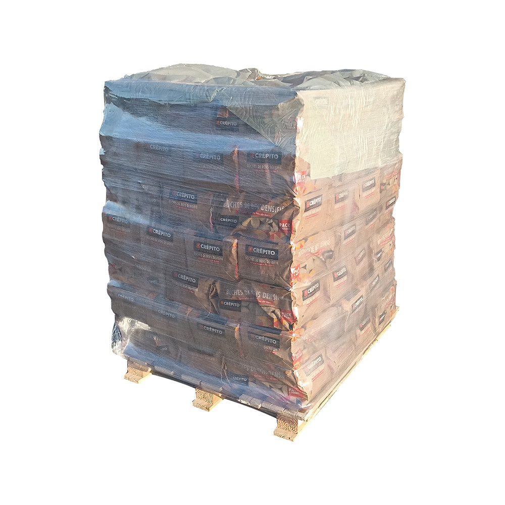 Palette bûches densifiées spéciales cuisson feu de bois