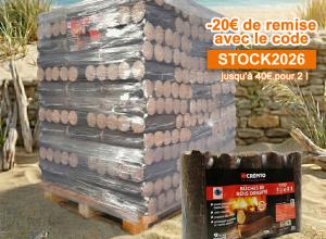 20euros de remise sur les bûches densifiées