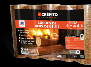 Pack bûches de bois densifié