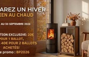 Promotion bois de chauffage : jusqu'à 40€ de réduction !