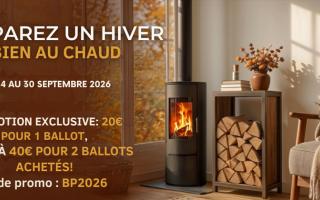 Promotion bois de chauffage : jusqu'à 40€ de réduction !
