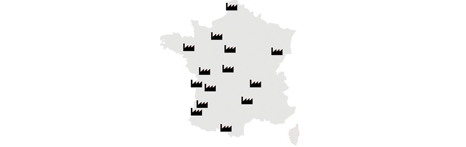 Sites de production en France